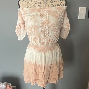 NWT Ocean Drive lined Peach Off-Shoulder Junior’s Dress Medium